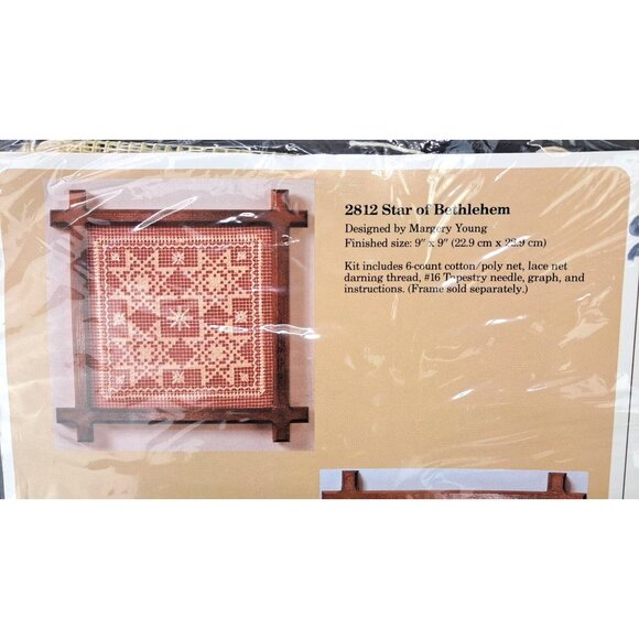 Vintage Creative Circle Star Of Bethlehem Needlecraft Lace Net Jesus Kit 2812 - Picture 2 of 6